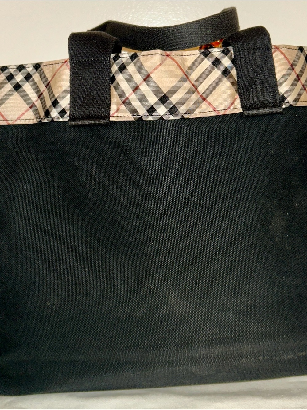BURBERRY Nova Check Blue Label Hand Bag Canvas Black Beige Authentic. - Picture 4 of 7